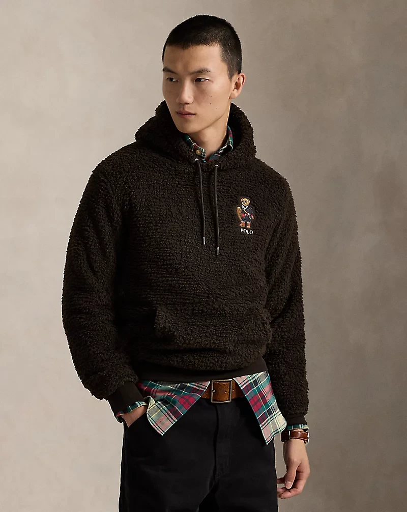 Polo Bear Pile Fleece Hoodie