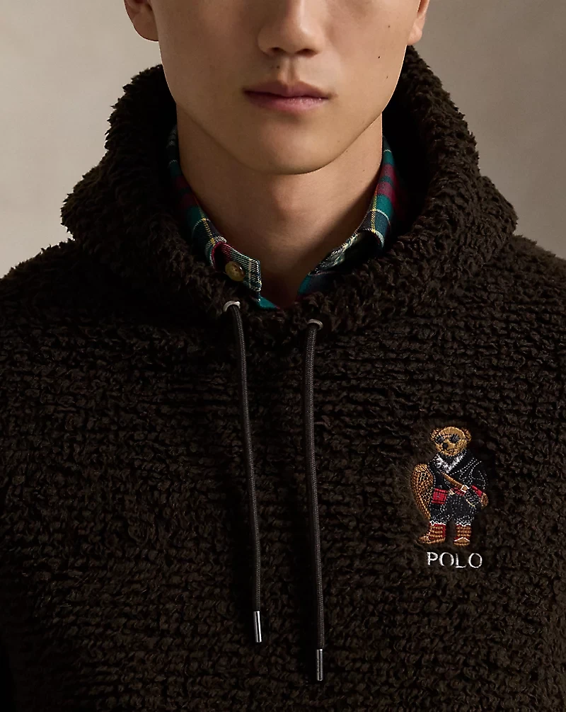 Polo Bear Pile Fleece Hoodie