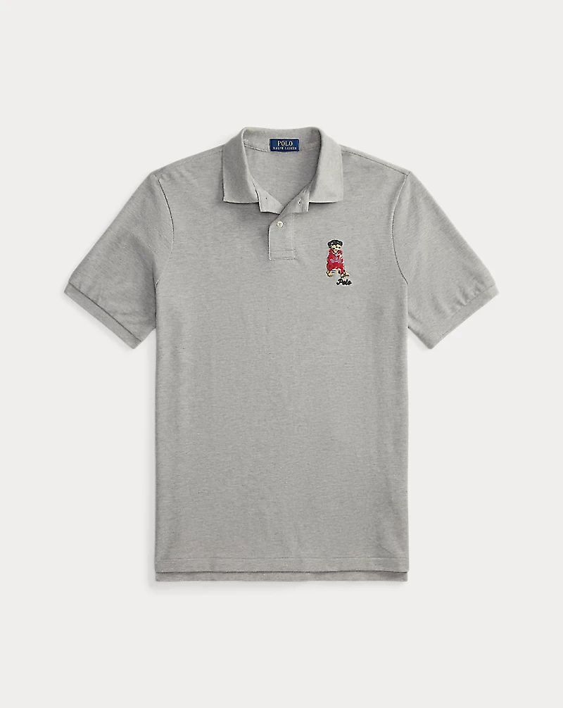 Classic Fit Dog-Embroidered Polo Shirt