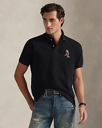 Classic Fit Dog-Embroidered Polo Shirt