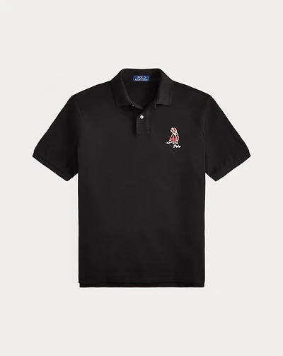 Classic Fit Dog-Embroidered Polo Shirt