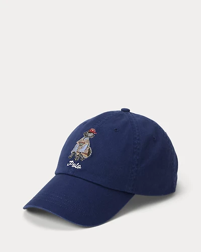 Dog-Embroidered Twill Ball Cap