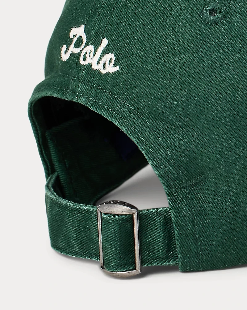 Dog-Embroidered Twill Ball Cap