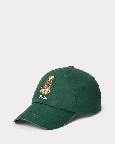 Dog-Embroidered Twill Ball Cap