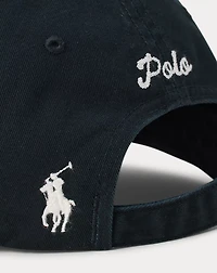 Dog-Embroidered Twill Ball Cap