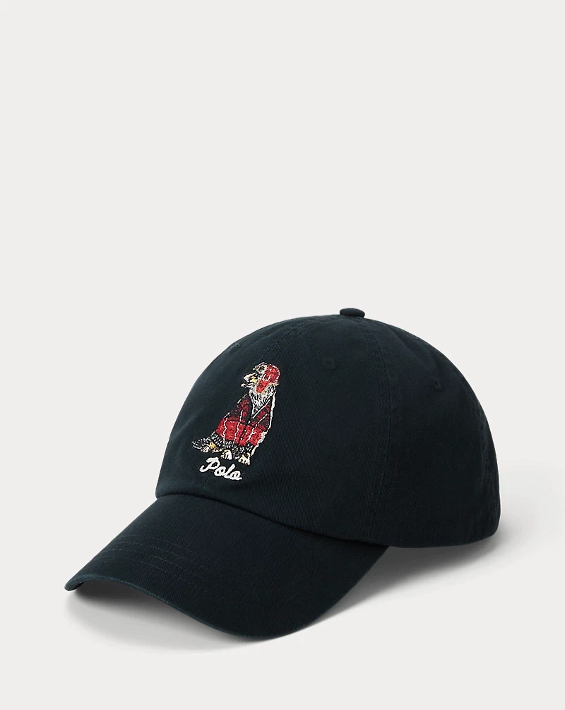 Dog-Embroidered Twill Ball Cap