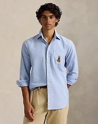 Classic Fit Dog-Embroidered Oxford Shirt