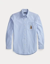 Classic Fit Dog-Embroidered Oxford Shirt