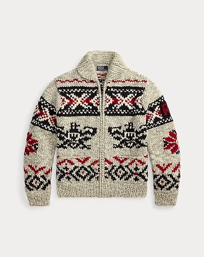 Wool Shawl-Collar Cardigan