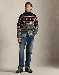 Snowflake Cable-Knit Wool-Blend Sweater