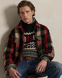 Snowflake Cable-Knit Wool-Blend Sweater