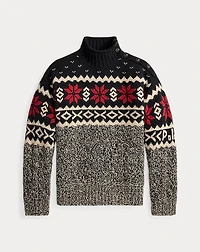 Snowflake Cable-Knit Wool-Blend Sweater