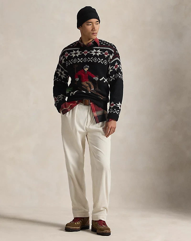 Wool Skier-Graphic Sweater