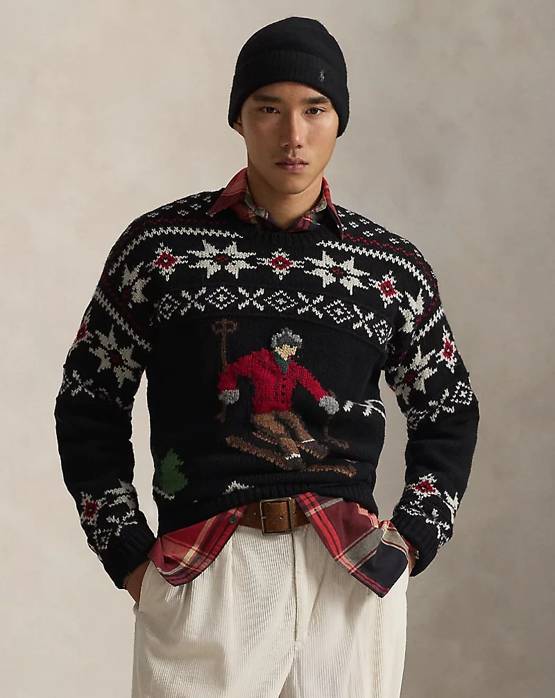 Wool Skier-Graphic Sweater