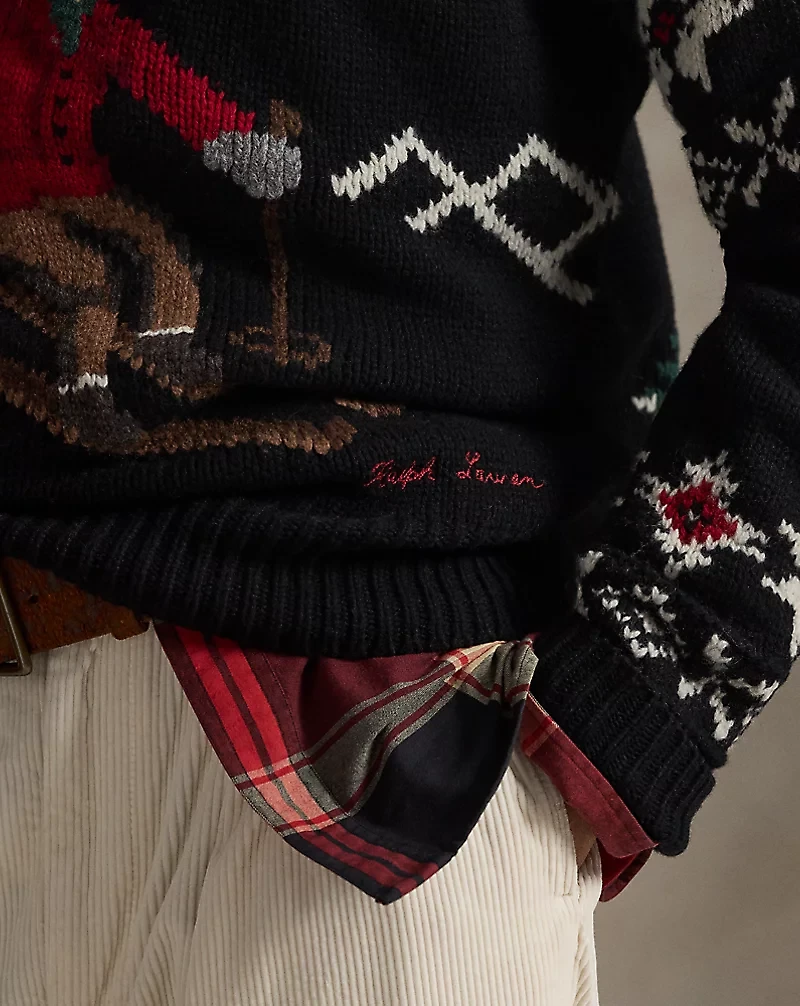 Wool Skier-Graphic Sweater