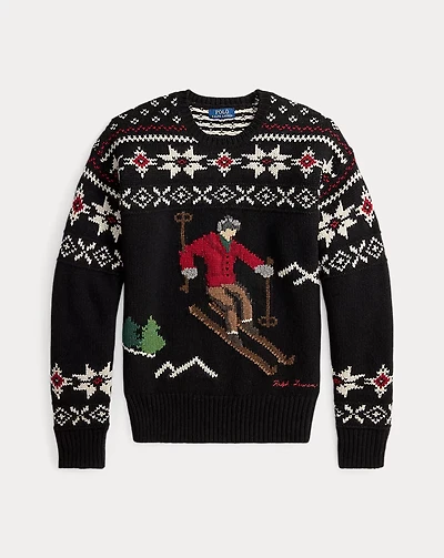 Wool Skier-Graphic Sweater