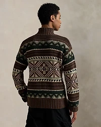 Geometric Cotton-Blend Sweater