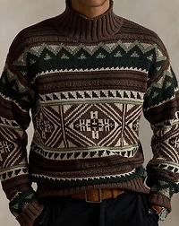 Geometric Cotton-Blend Sweater
