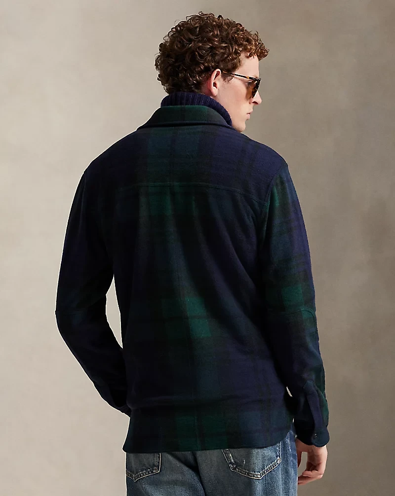 Plaid Knit Flannel Overshirt