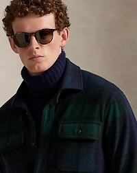 Plaid Knit Flannel Overshirt