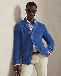 Cotton Shawl-Collar Cardigan