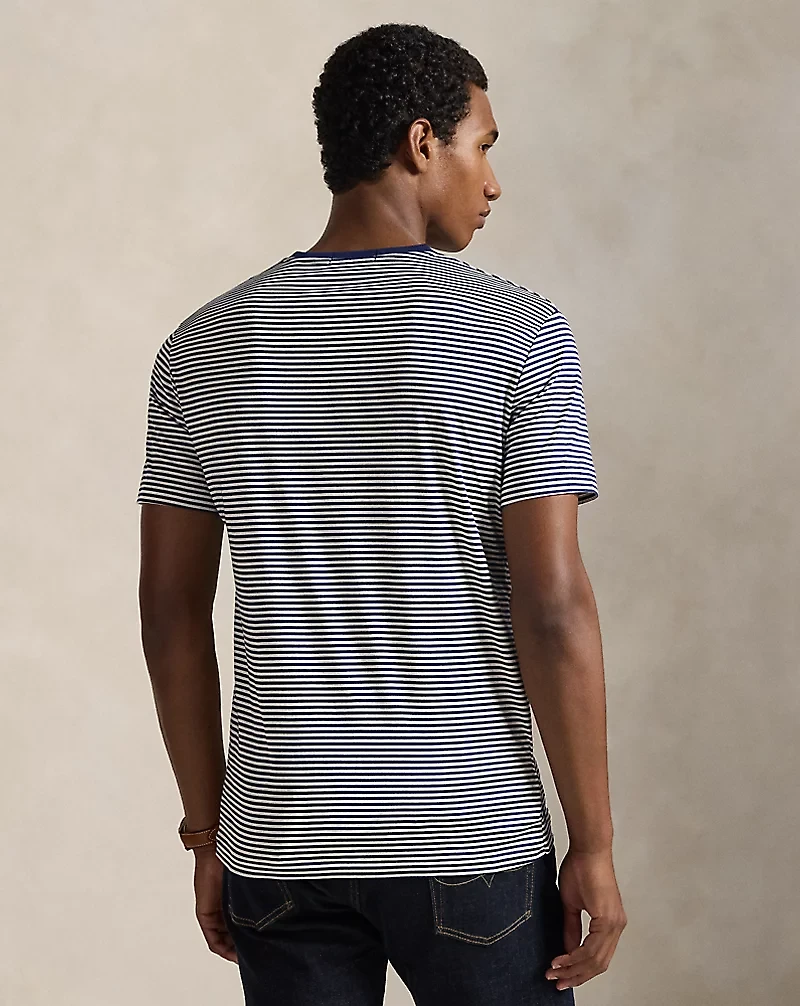 Standard Fit Striped Lisle T-Shirt