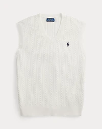 Cable-Knit Cotton Sweater Vest