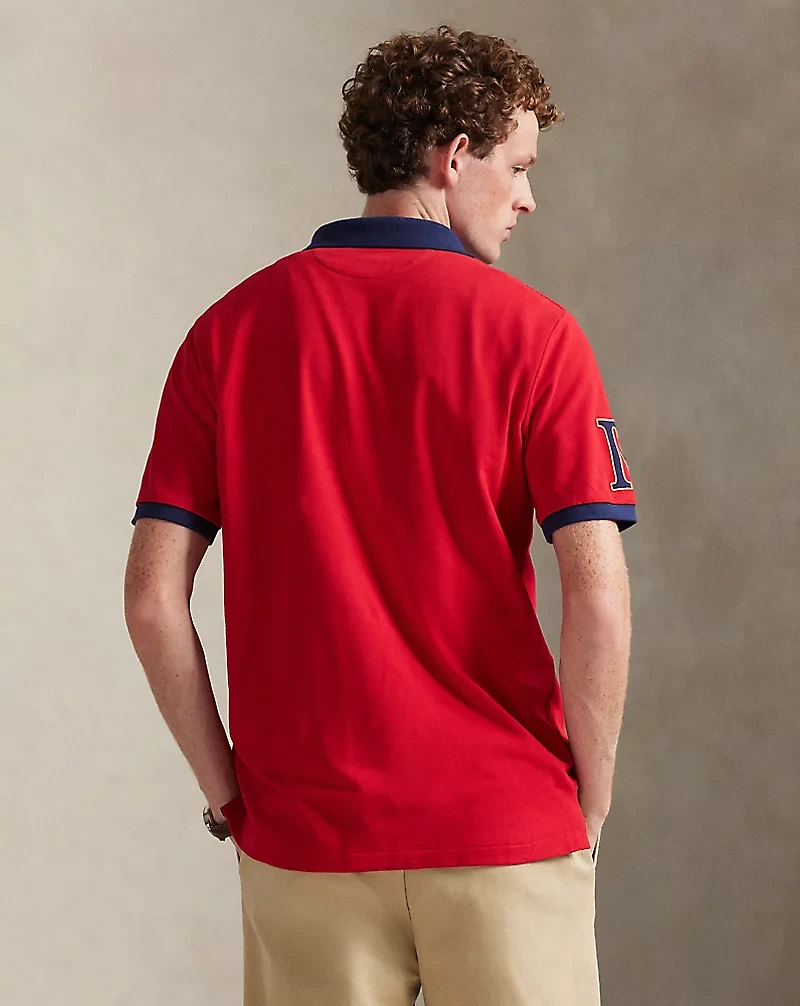 Classic Fit Crest Mesh Polo Shirt