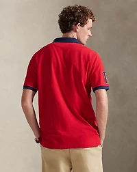 Classic Fit Crest Mesh Polo Shirt