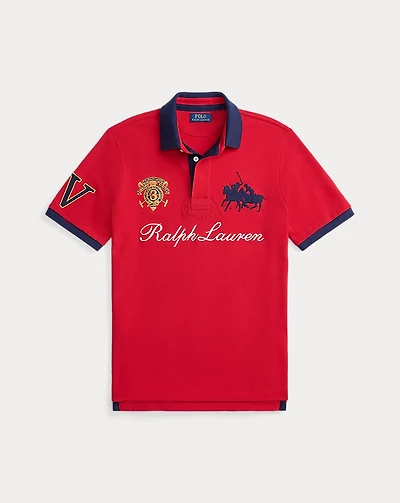 Classic Fit Crest Mesh Polo Shirt