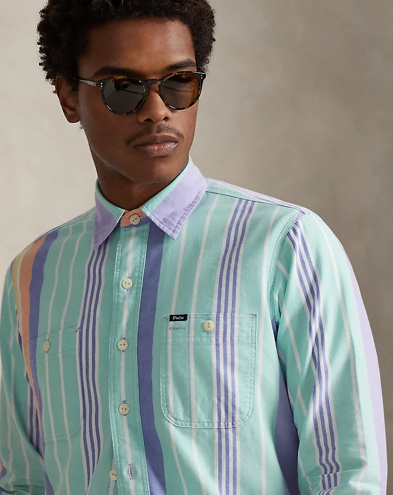 Classic Fit Striped Oxford Workshirt