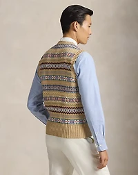 Fair Isle Cotton-Wool Sweater Vest