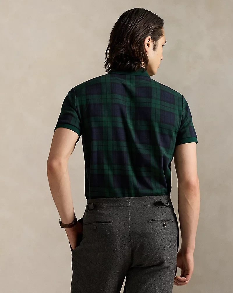 Classic Fit Plaid Jacquard Polo Shirt