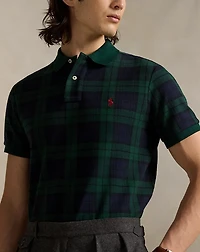 Classic Fit Plaid Jacquard Polo Shirt