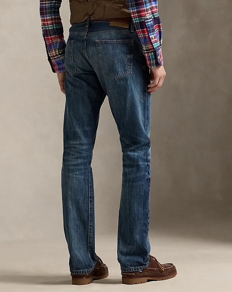 Varick Slim Straight Distressed Jean