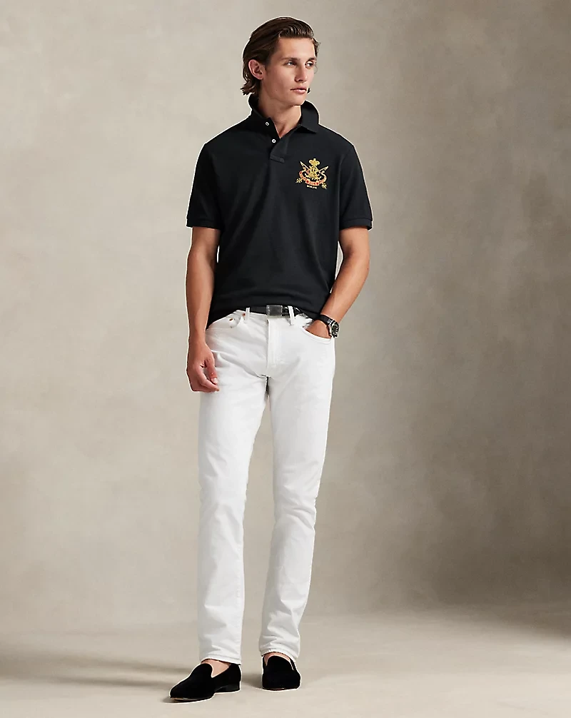 Classic Fit Crest Mesh Polo Shirt