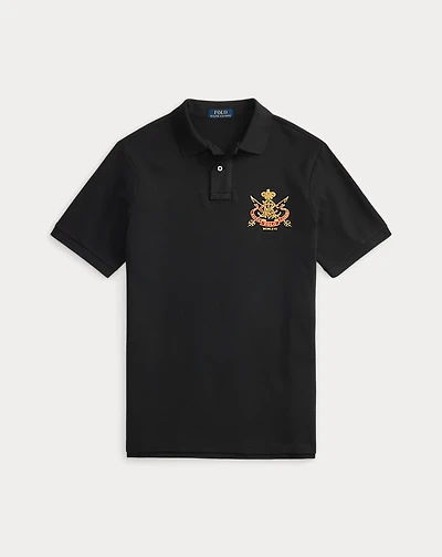 Classic Fit Crest Mesh Polo Shirt