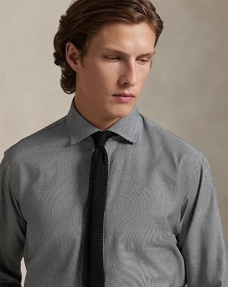 Classic Fit Houndstooth Twill Shirt