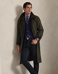 Suede-Patch Wool-Blend Cardigan