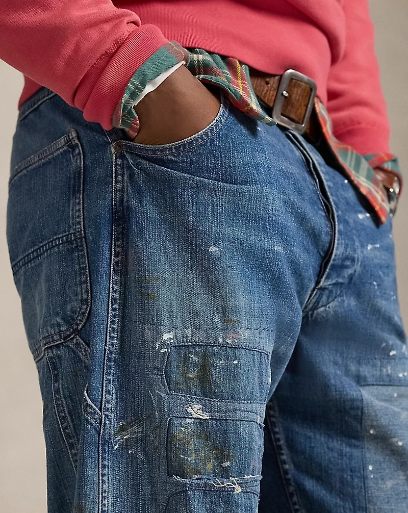 Relaxed Fit Distressed Carpenter Jean