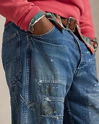 Relaxed Fit Distressed Carpenter Jean