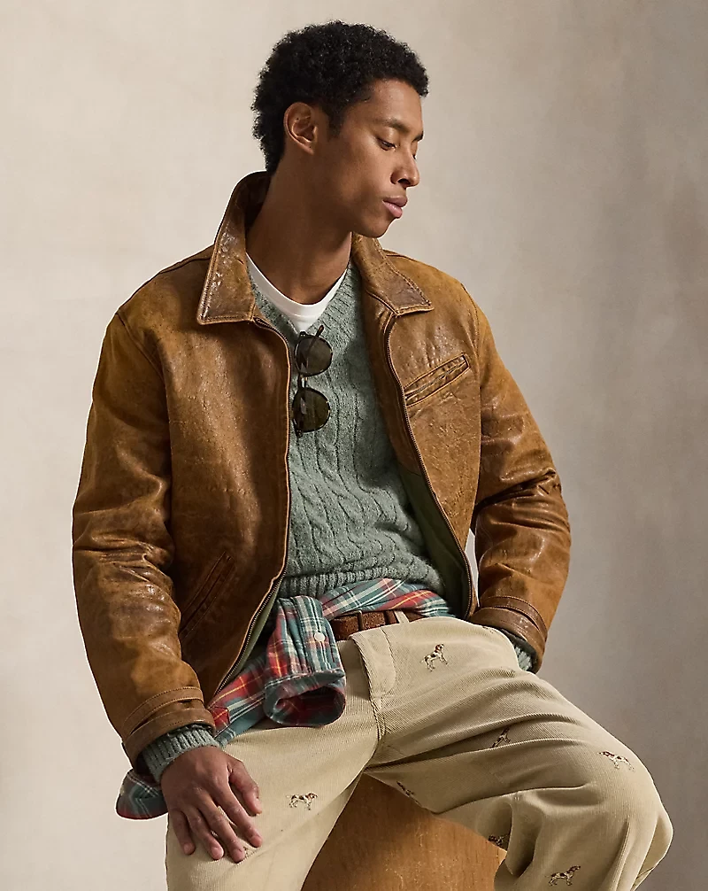 Leather Newsboy Jacket