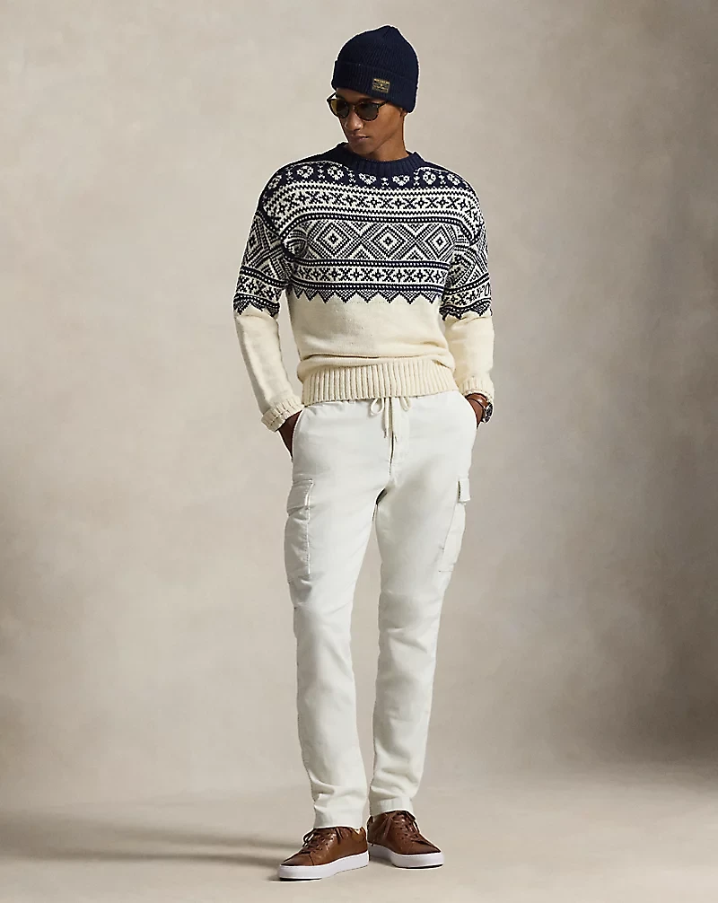 Patterned Cotton-Cashmere Sweater