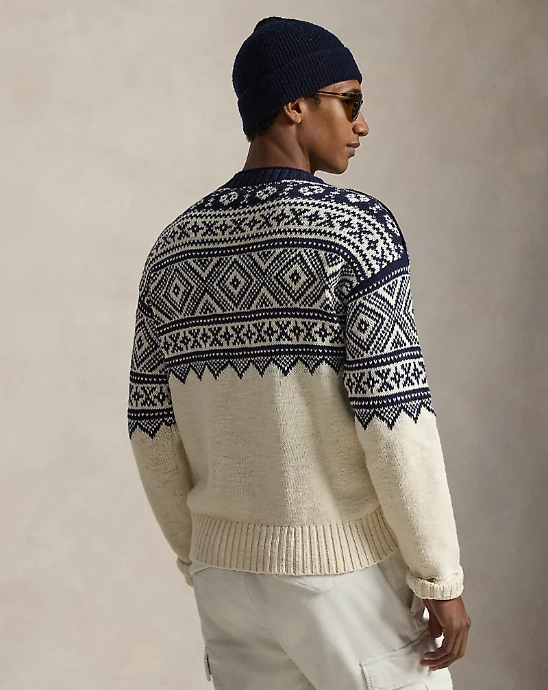 Patterned Cotton-Cashmere Sweater