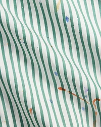 Classic Fit Paint-Splatter Striped Shirt