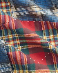 Patchwork Plaid Flannel Overshirt
