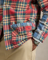 Patchwork Plaid Flannel Overshirt