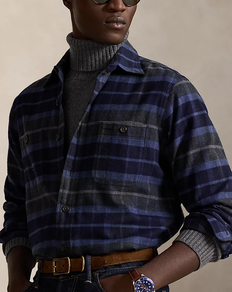 Classic Fit Plaid Twill Workshirt