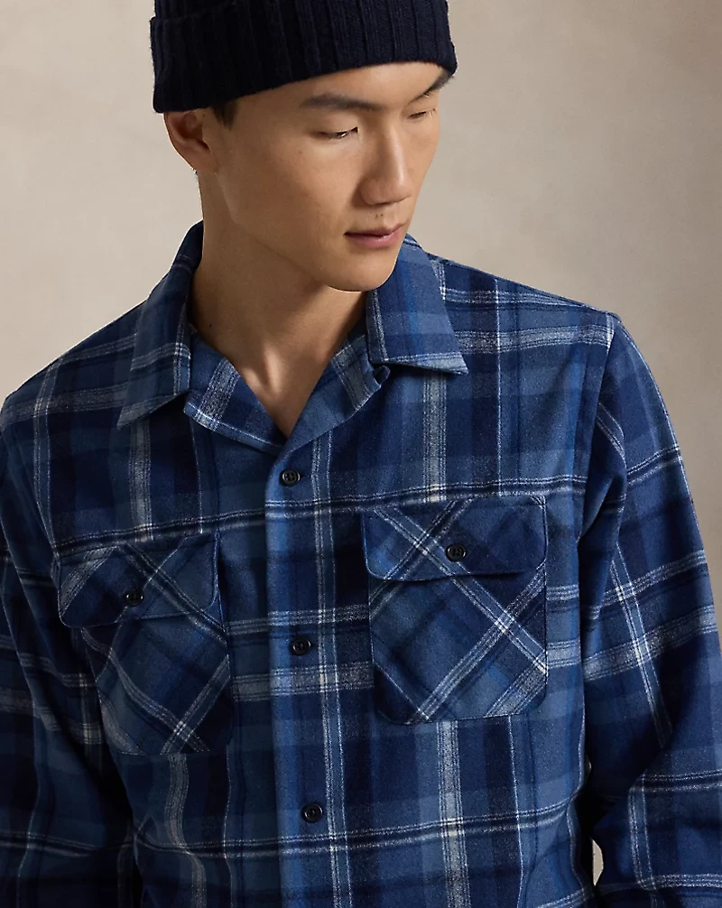 Classic Fit Plaid Wool Shirt