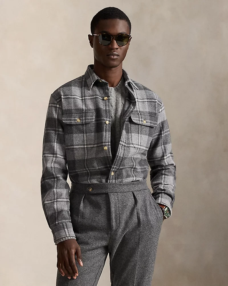 Classic Fit Plaid Wool Workshirt
